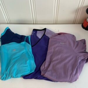 Women’s active wear long sleeve shirts size Small - Nike, Reebok, Champion